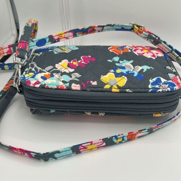 Vera Bradley "Hope Blooms" all-in-one RFID cross body - Picture 2 of 7